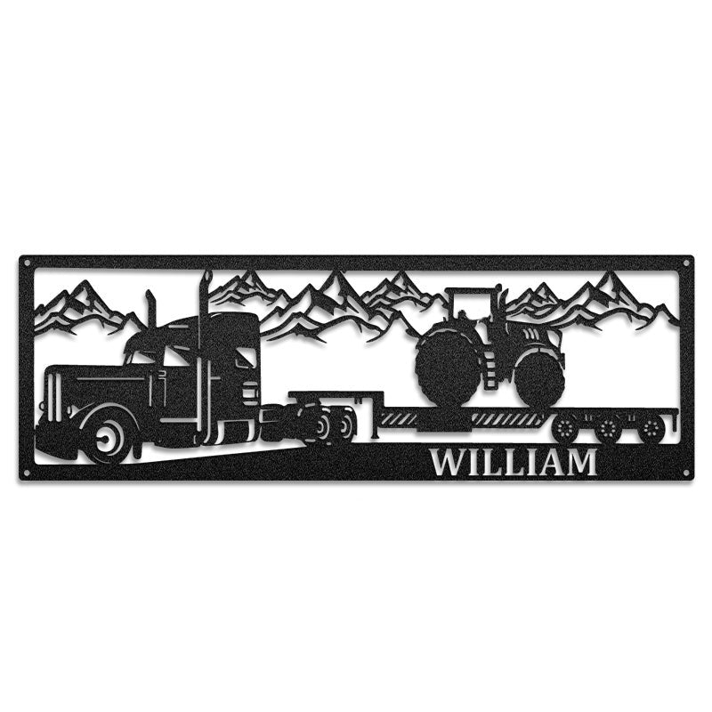 Eighteen Wheeler Vehicle Monogram