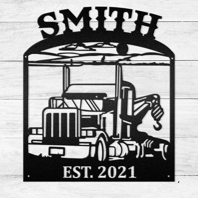 Semi truck Company Vehicle Monogram