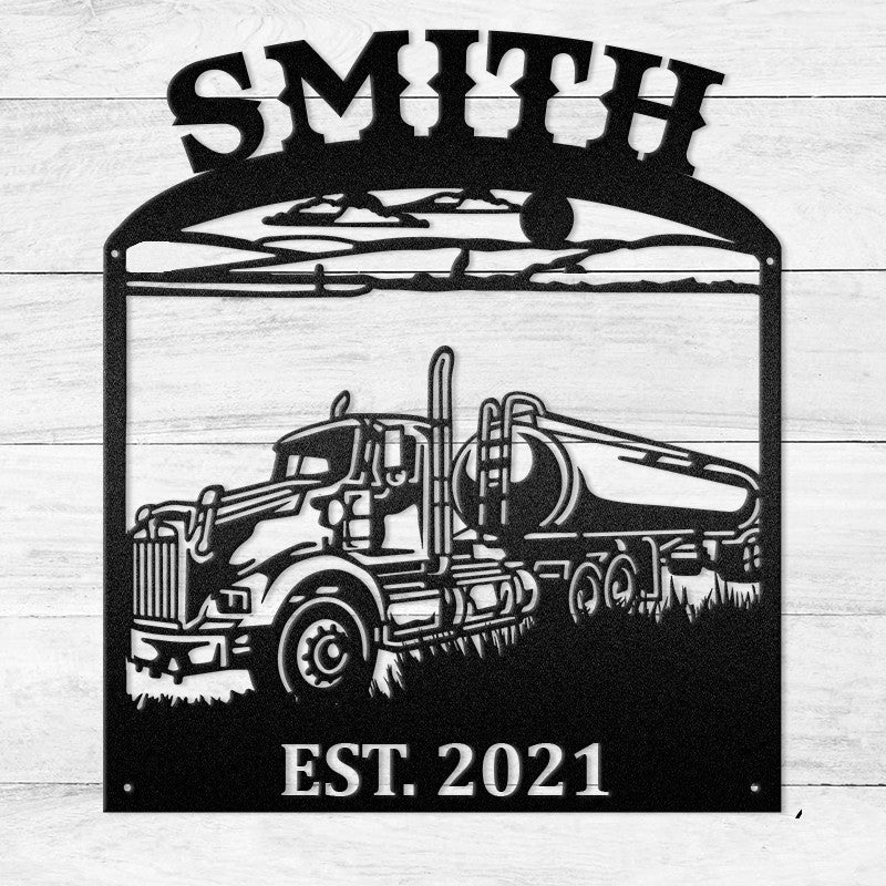 Semi truck Company Vehicle Monogram