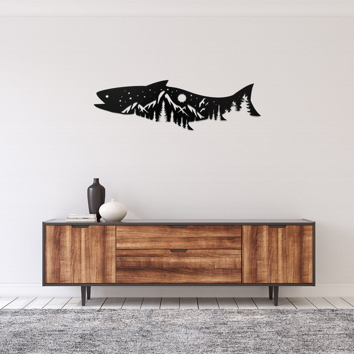 Salmon Fish Design Wall Art