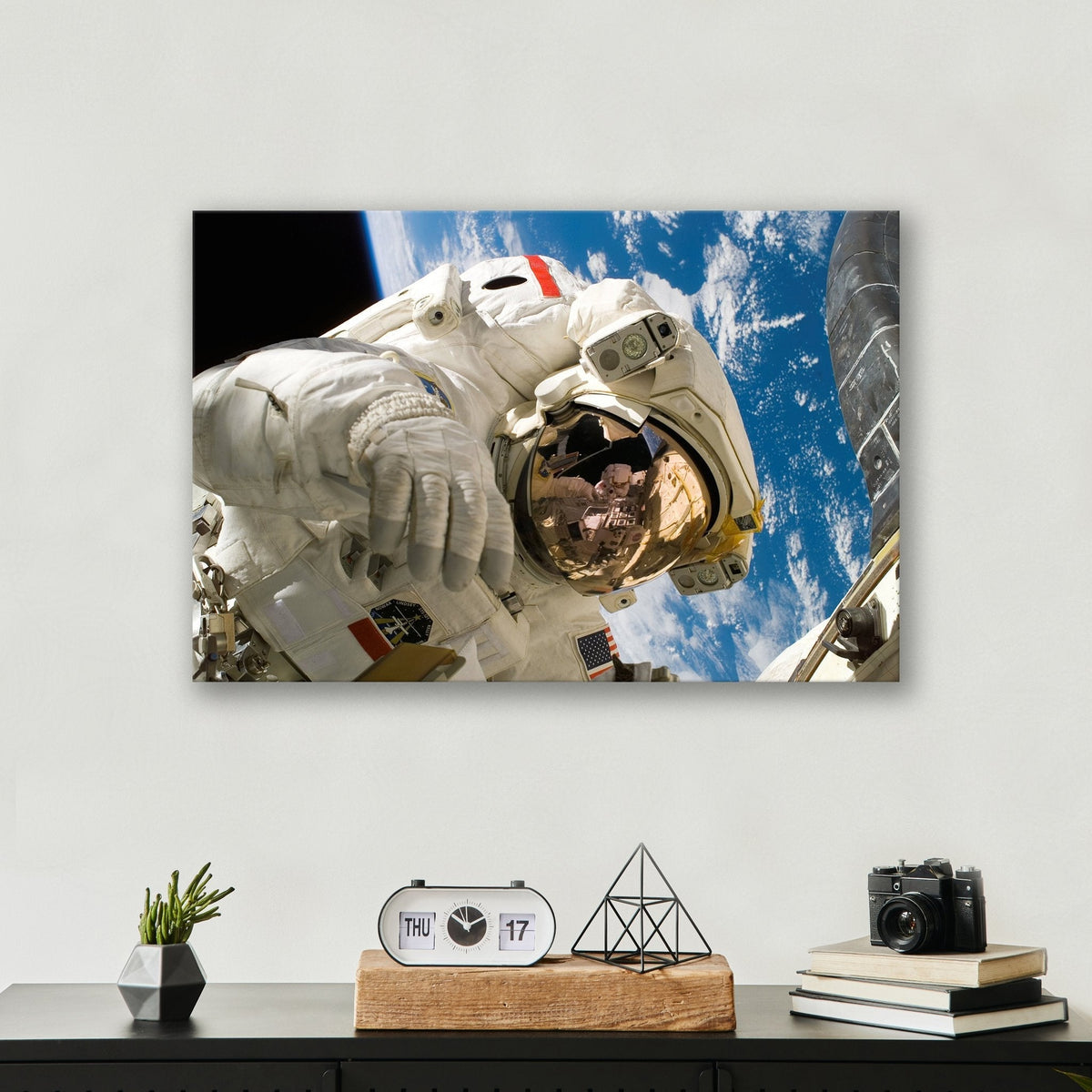 Astronaut Floating - Metal Print