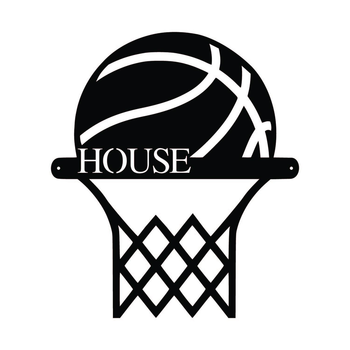 Basketball Hoop Sports Monogram