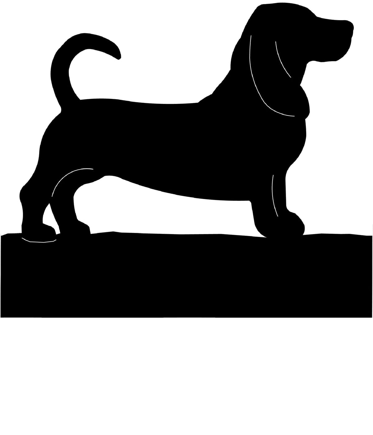Basset Hound dog address stake