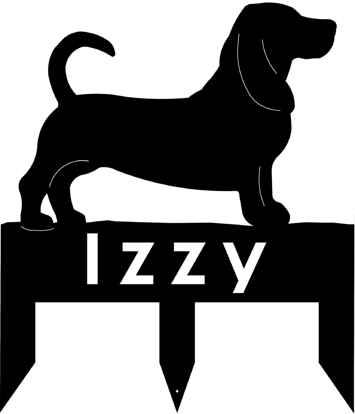 Basset Hound dog address stake