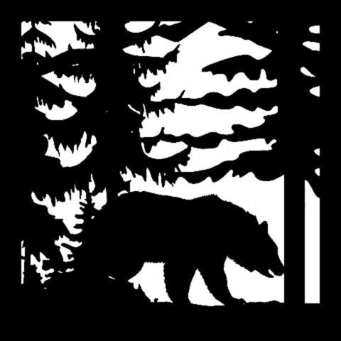 Bear Trees Hunting Metal Balcony / Staircase Panels