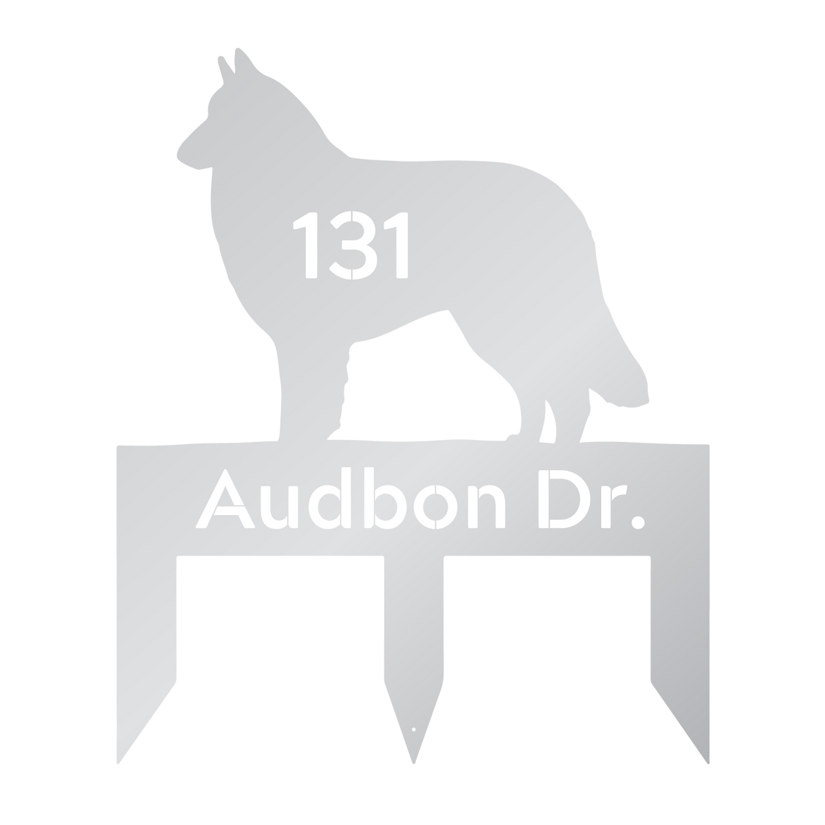 Belgian Tervuren dog address stake