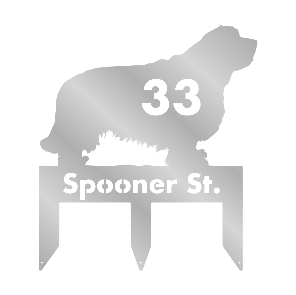 Clumber Spaniel dog address stake
