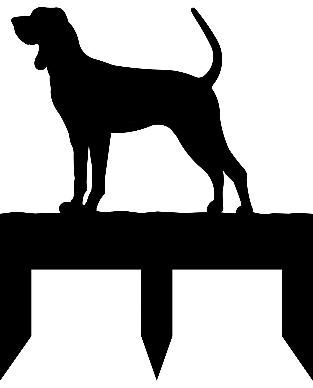 Coonhound dog address stake