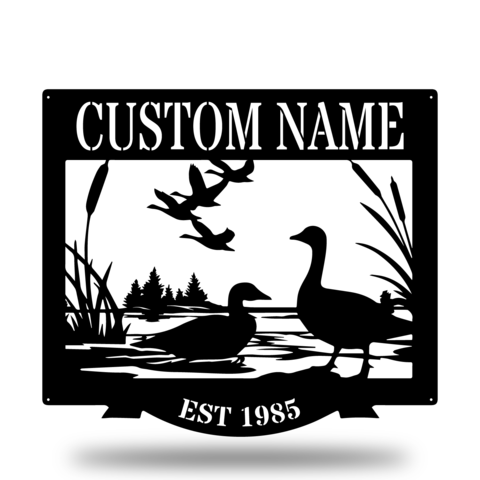 Duck Pond Hunting Monogram