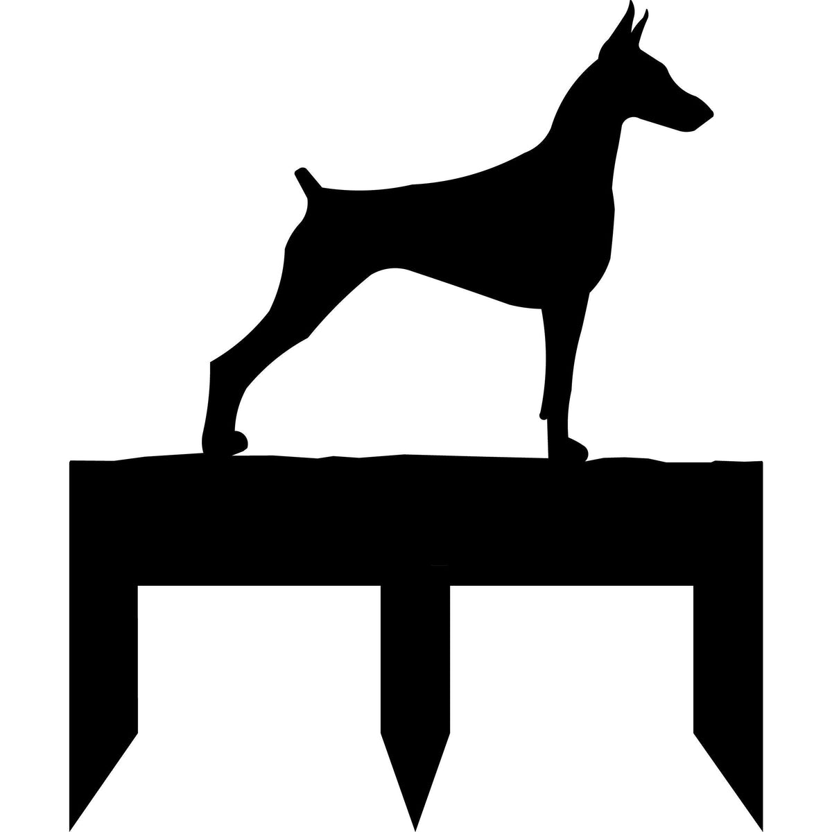 Doberman dog address stake
