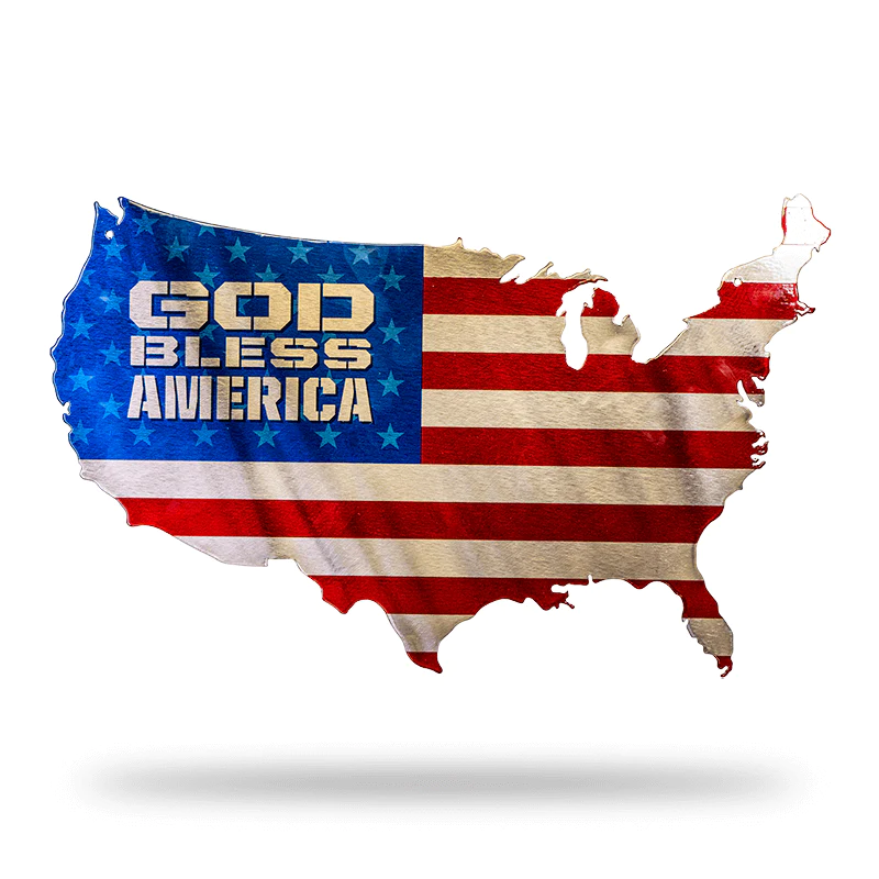 God Bless America CONUS Flag (UV Steel)