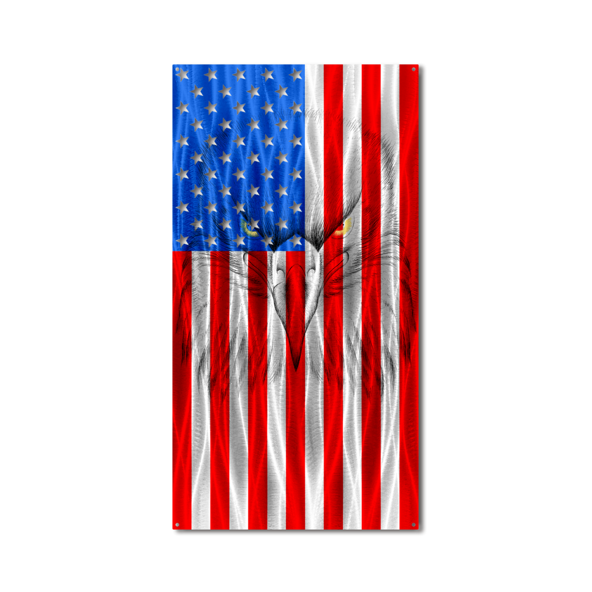 Ghost Eagle Vertical American Flag