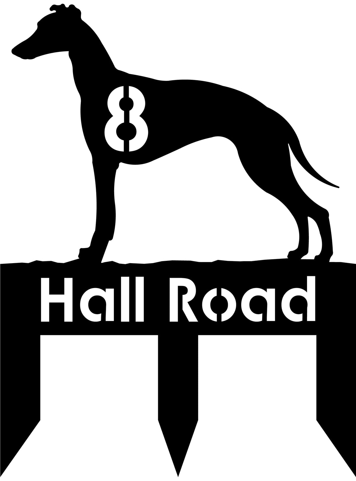 Greyhound | Whippet dog address stake