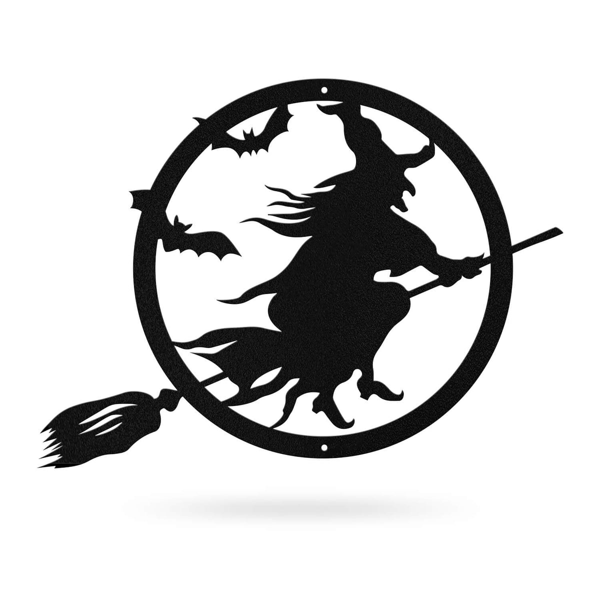 Halloween Witch Riding Broom Wall Art