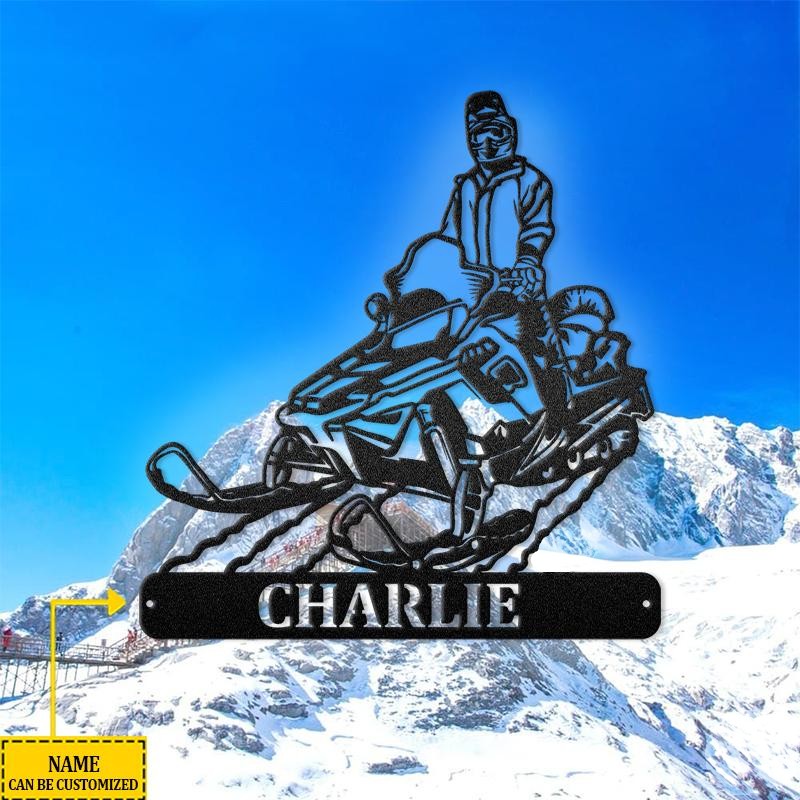 Snowmobile Rider Ver 2 Sports Monogram