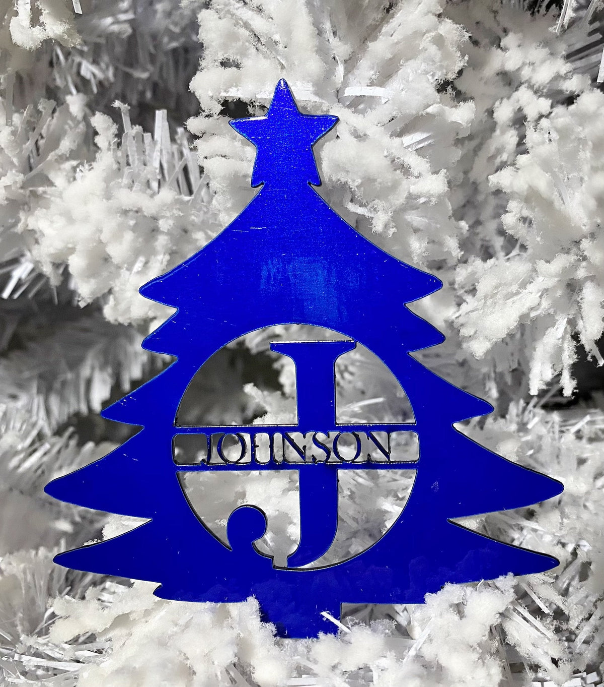 Initial Christmas Tree Ornament Monogram