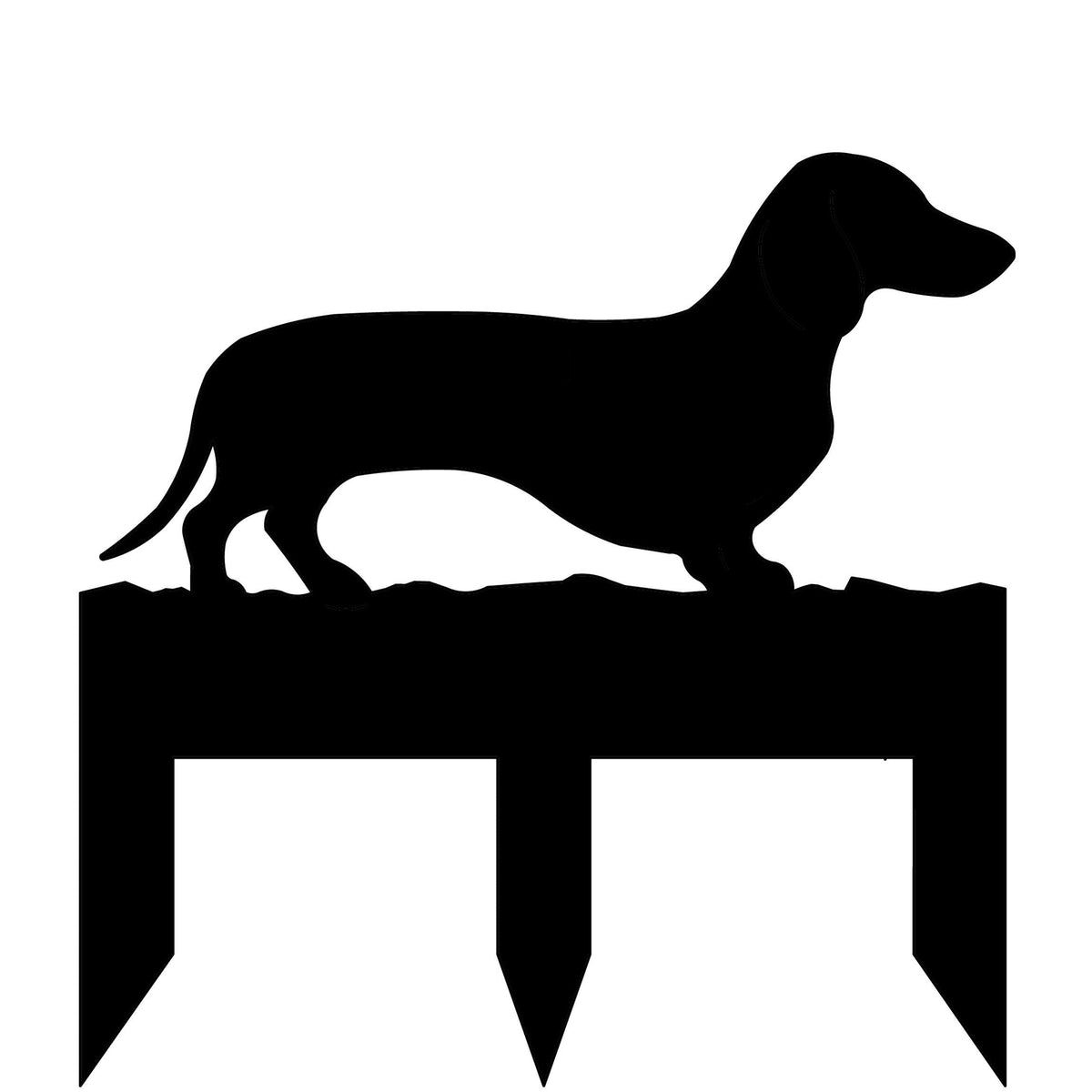 Dachshund dog address stake