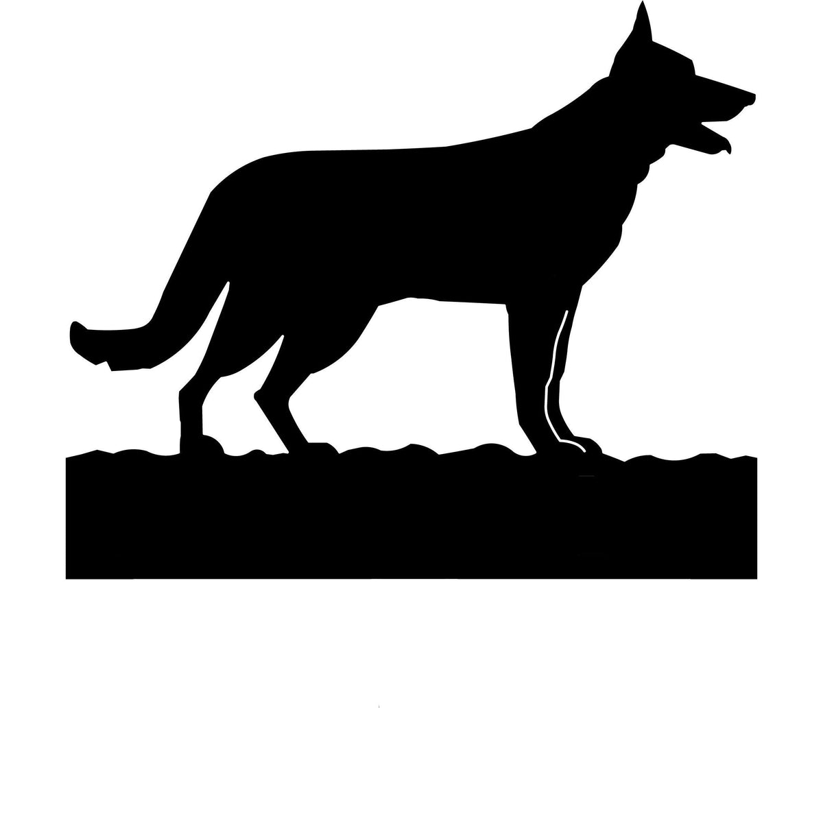 German Shepherd dog address stake