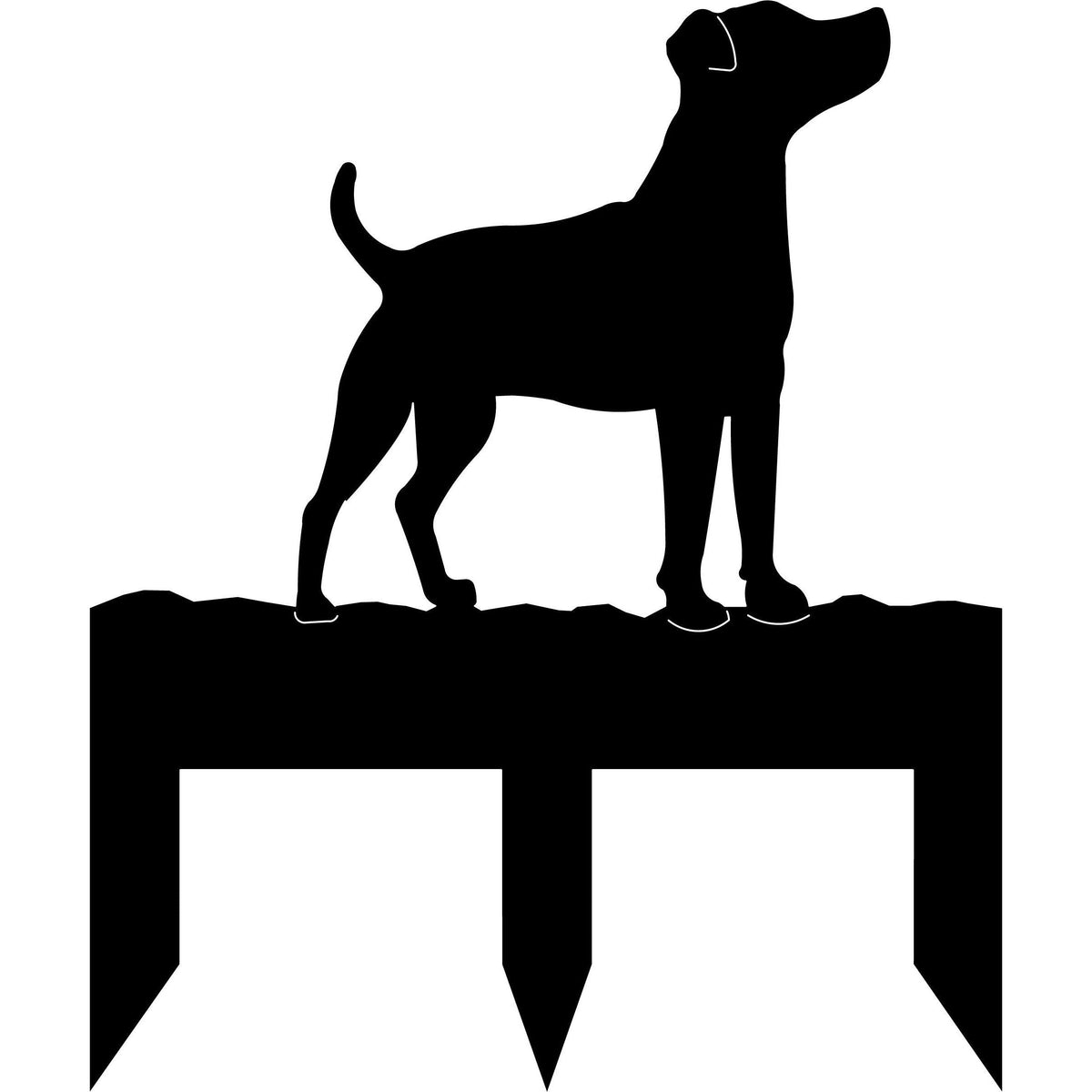 Jack Russell dog address stake