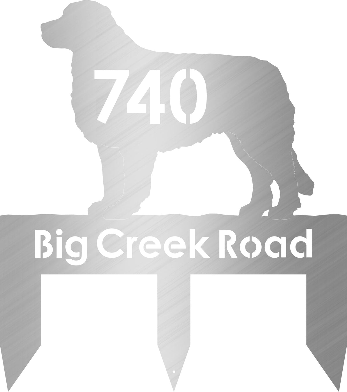Leonberger dog address stake