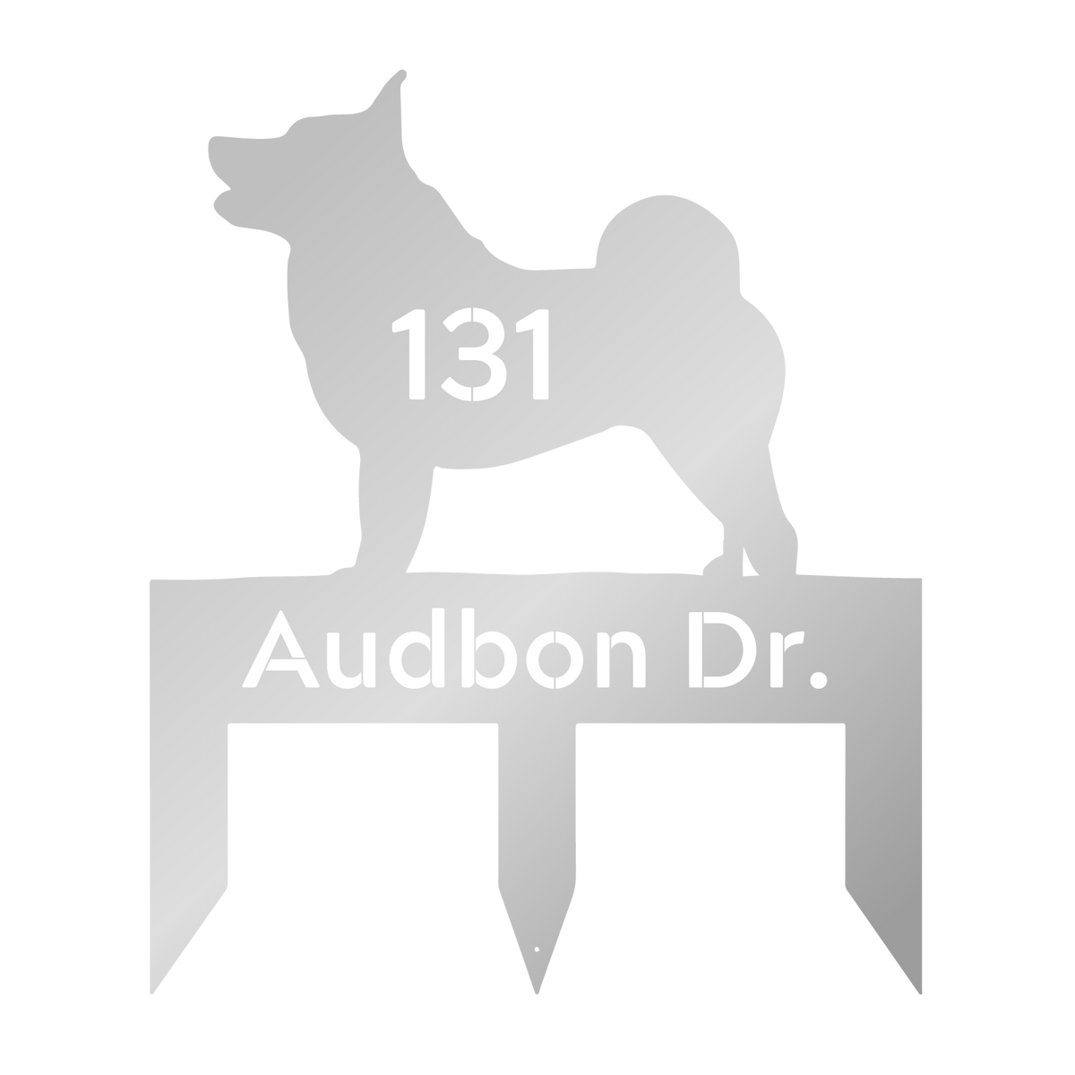Norwegian Elkhound dog address stake