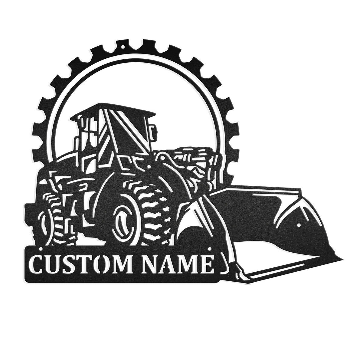 Bulldozer Construction Vehicle Monogram