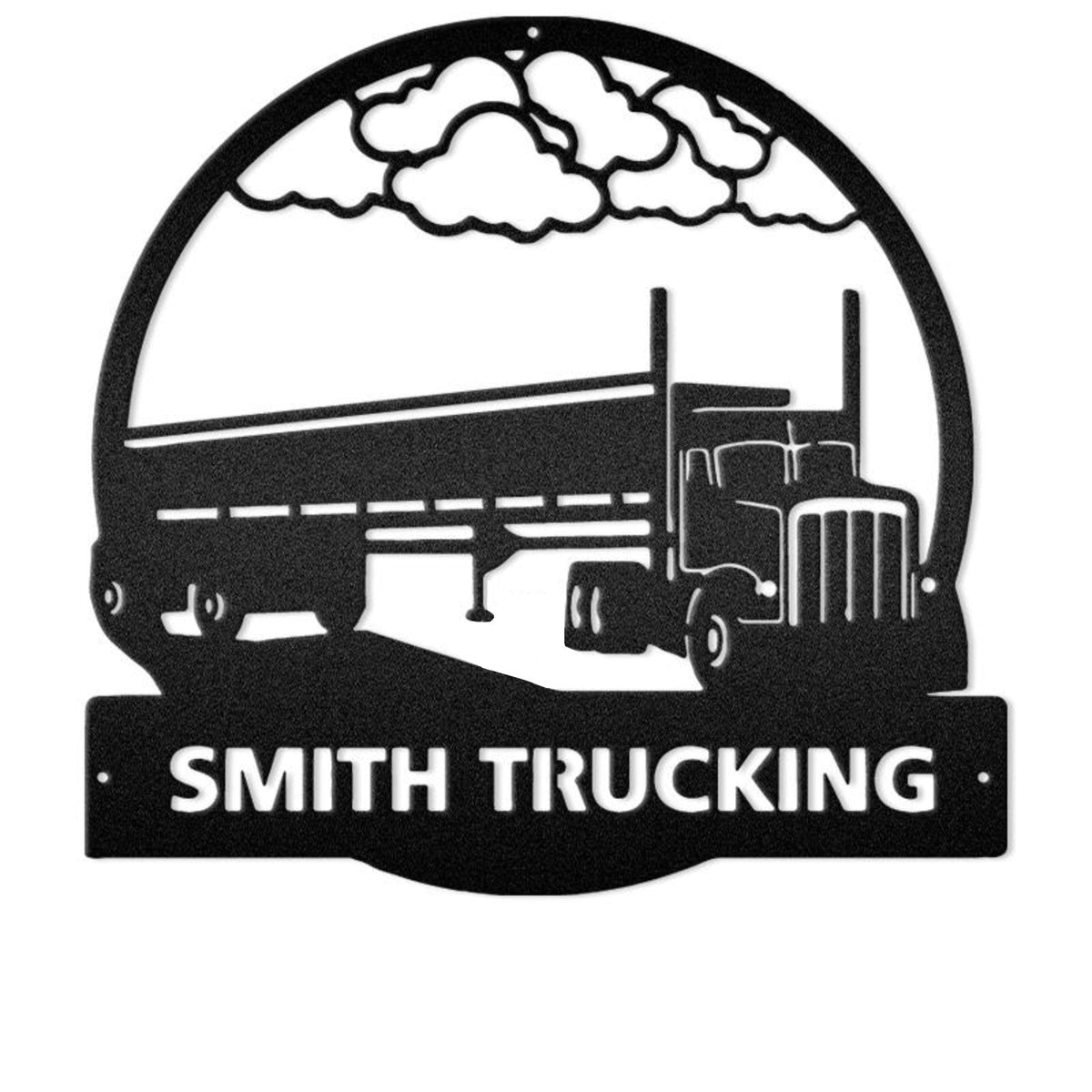 Big Rig Semi-trailer Truck Vehicle Monogram