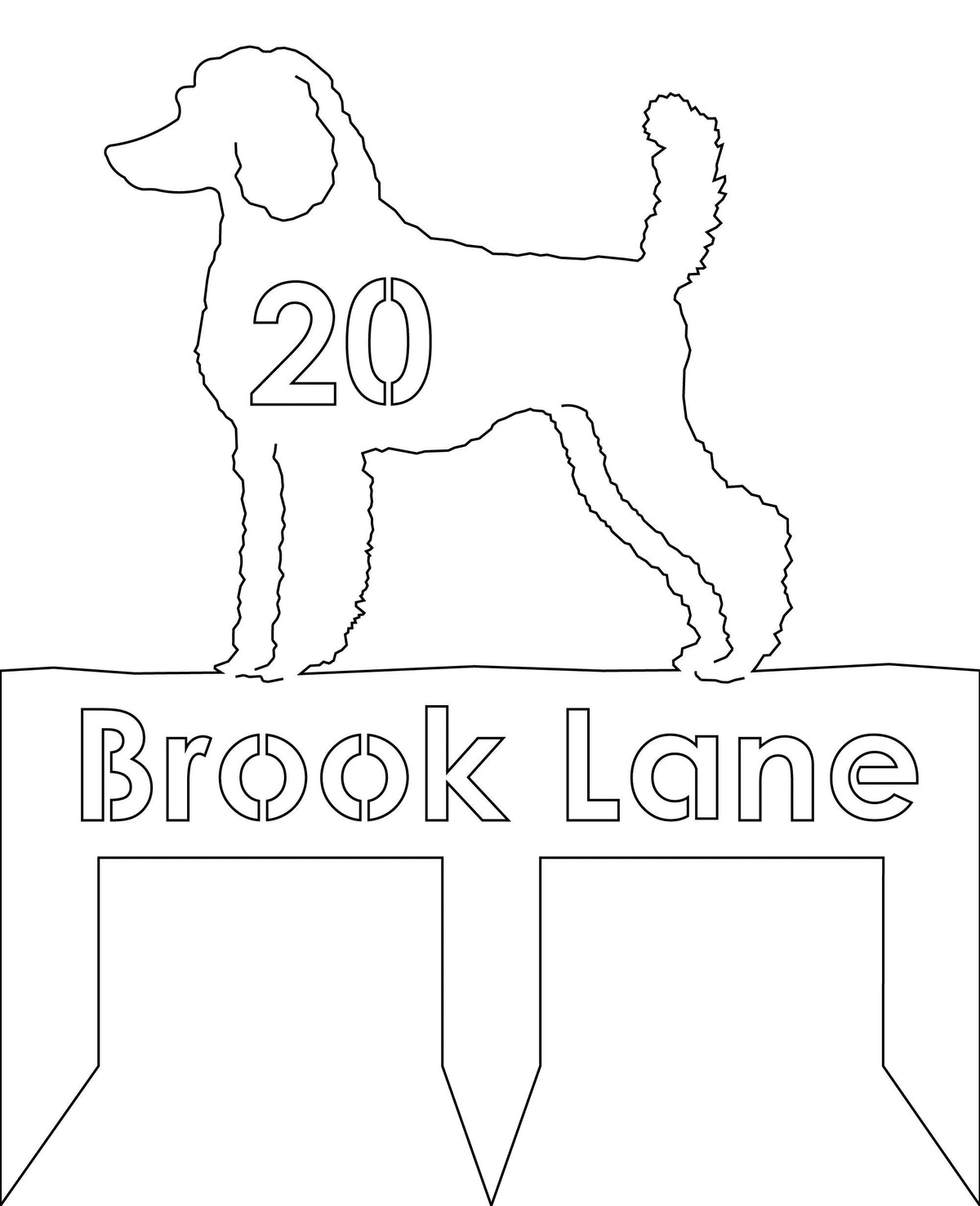 Poodle dog address stake
