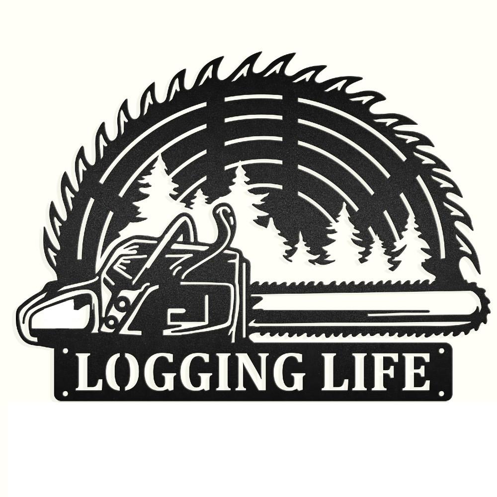 Logging Chainsaw Lumberjack Woodworking Monogram