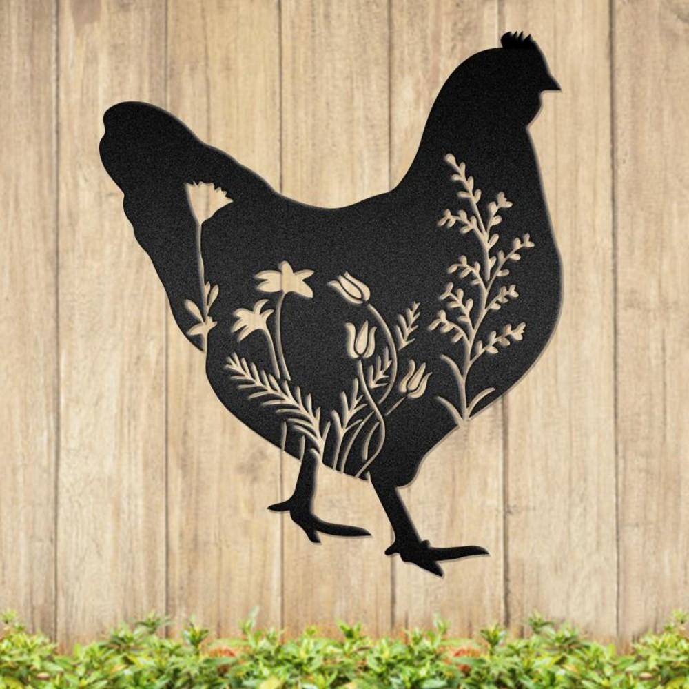 Floral Chicken farm Wall Art