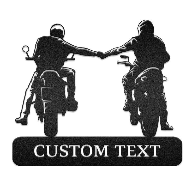 Fist Bump Guys Motorcycle Monogram