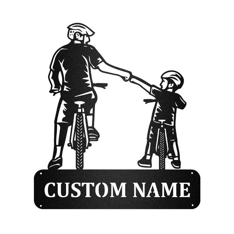Dad &amp; Son Bicycle Monogram