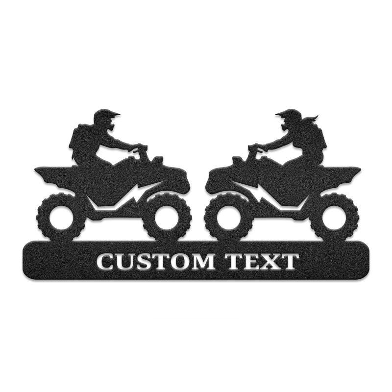 Couple ATV Quad Motorcycle Monogram