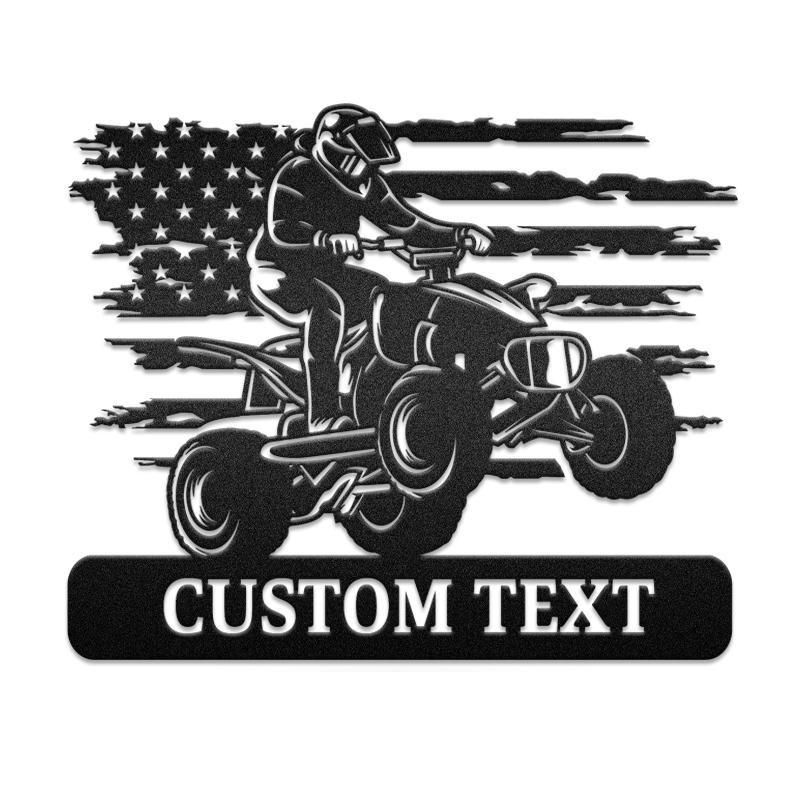 ATV Riding Flag American Motorcycle Monogram