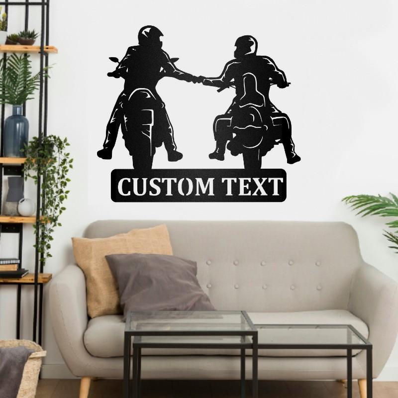 Fist Bumo Guys Motorcycle Monogram