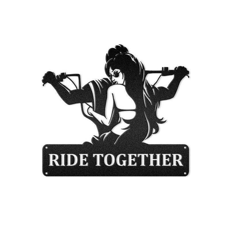Biker Couple Ride Together Motorcycle Monogram