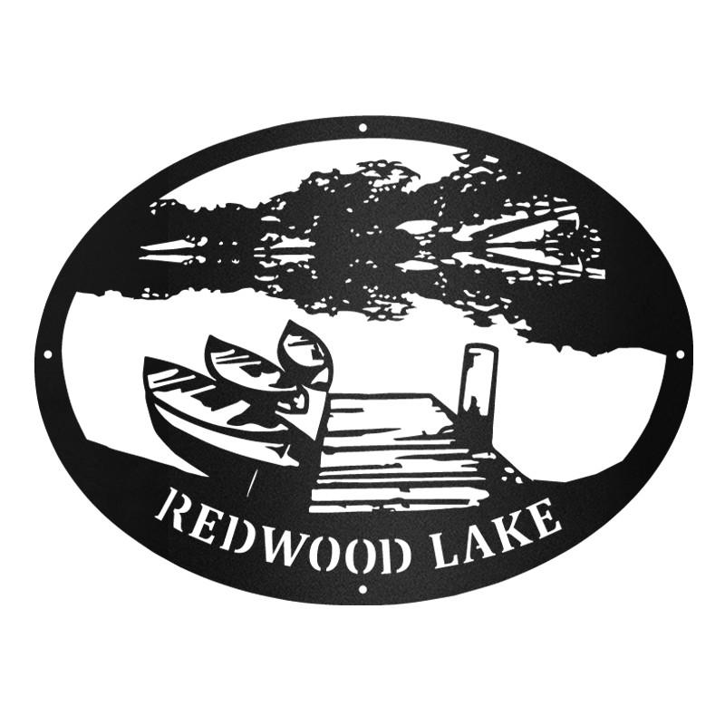 The Lake Scene Fishing Monogram