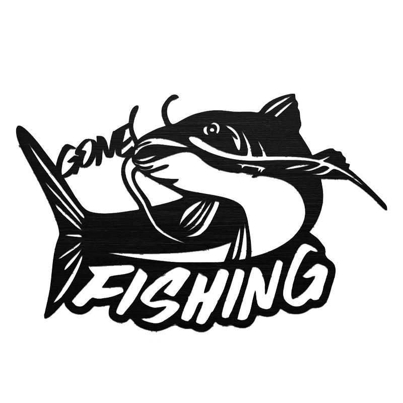 Gone Fishing Catfish Trout Monogram