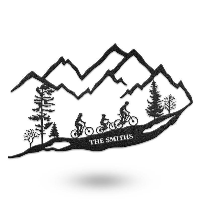 Mountain Riding Bicycle Monogram