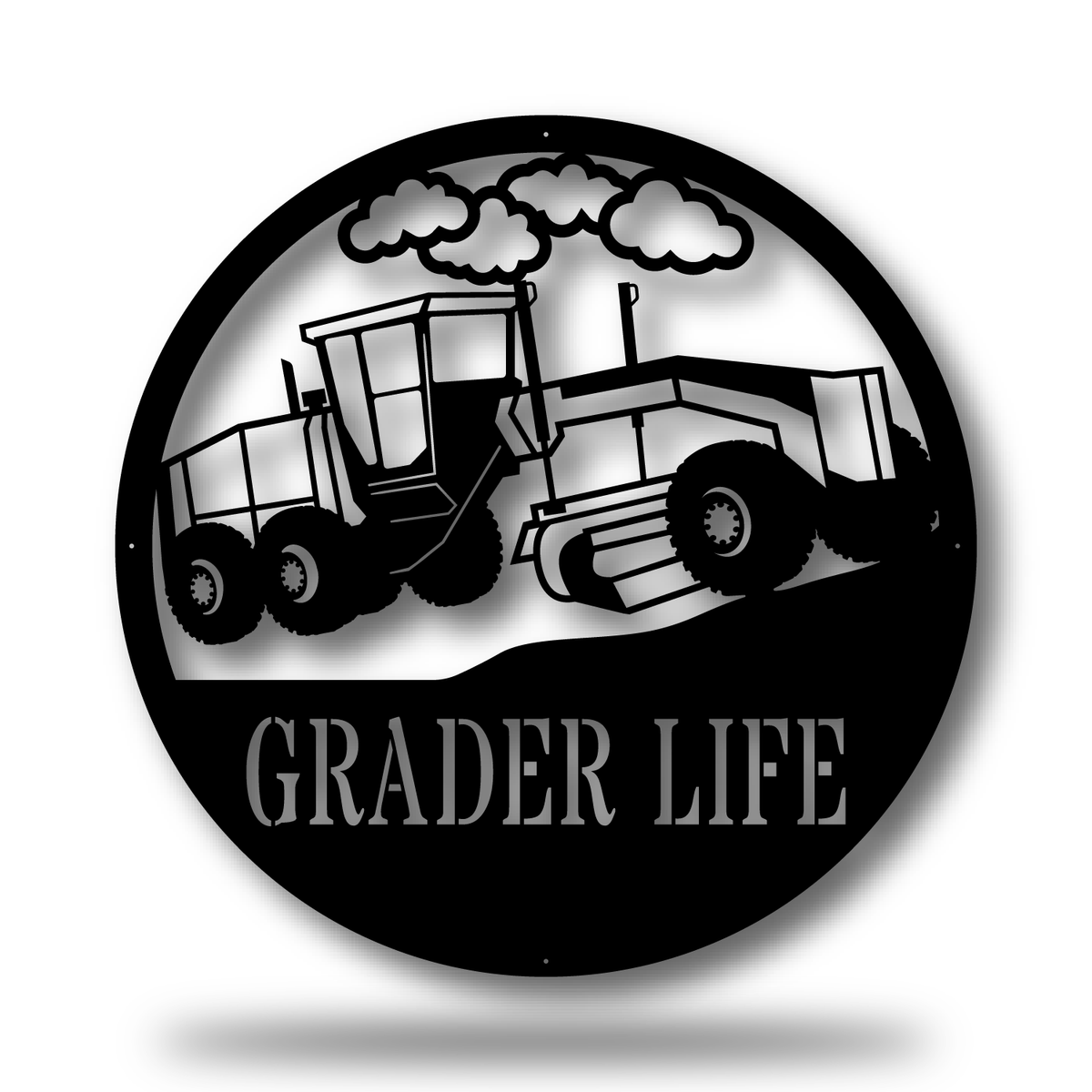 Road Grader Vehicle Monogram