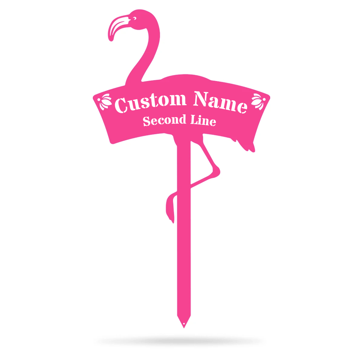 Flamingo Yard Address Sign Monogram