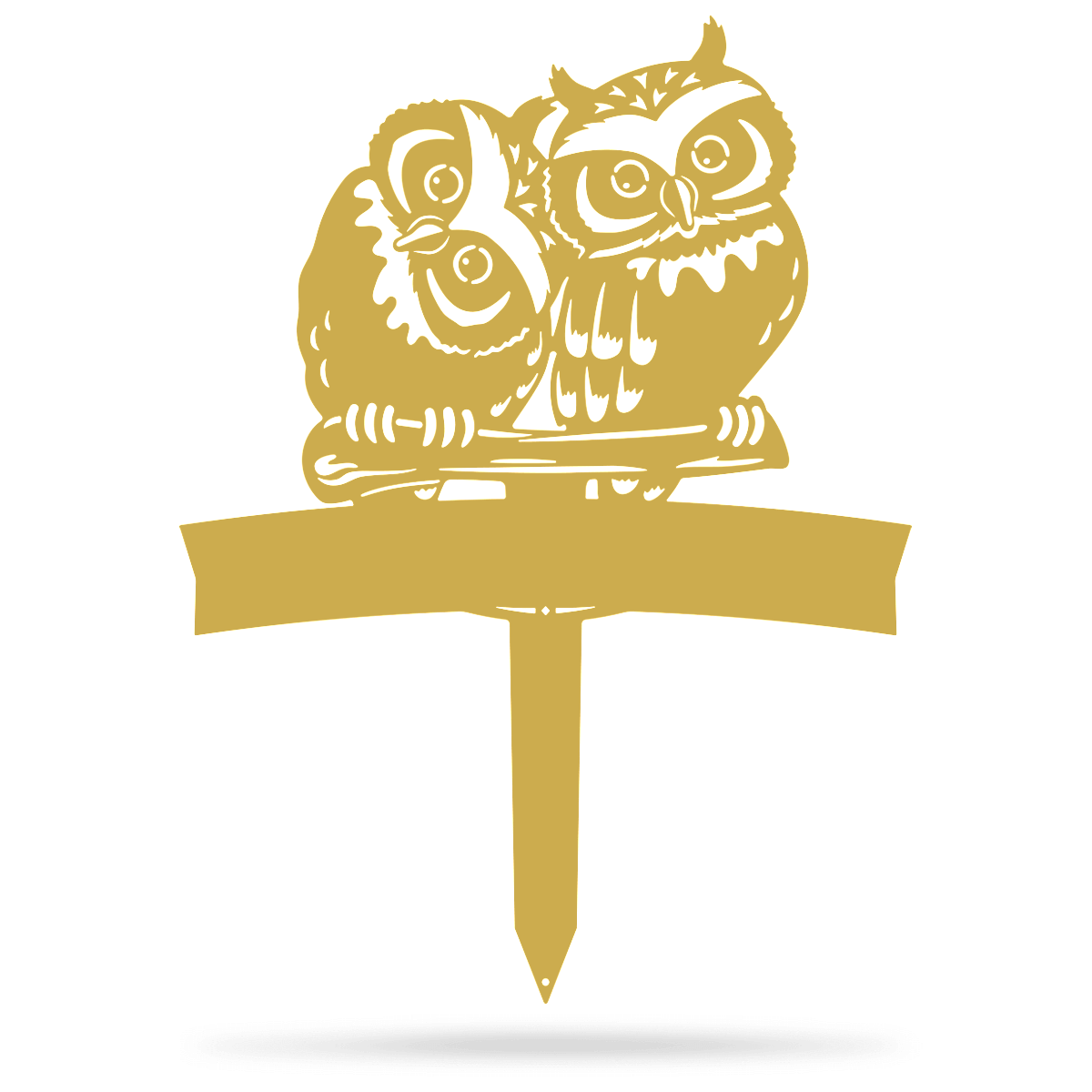 Owl Monogram Garden stakes