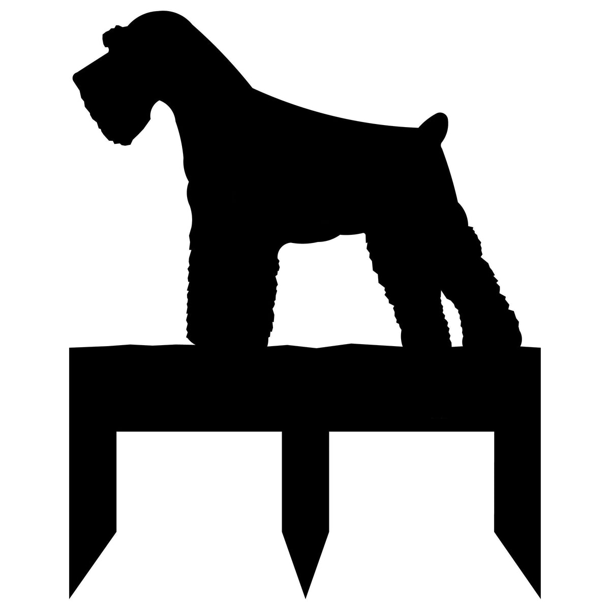 Schnauzer dog address stake