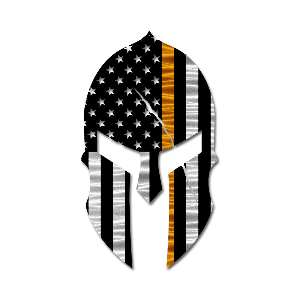 Spartan Helmet Flag - Metal Wall Art