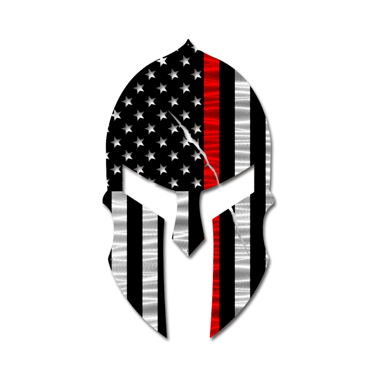 Spartan Helmet Flag - Metal Wall Art