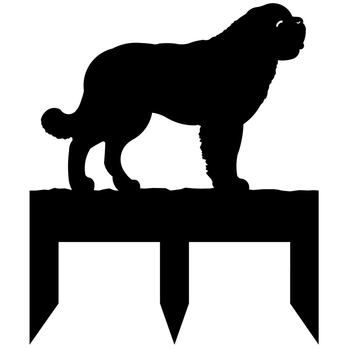 St. Bernard dog address stake