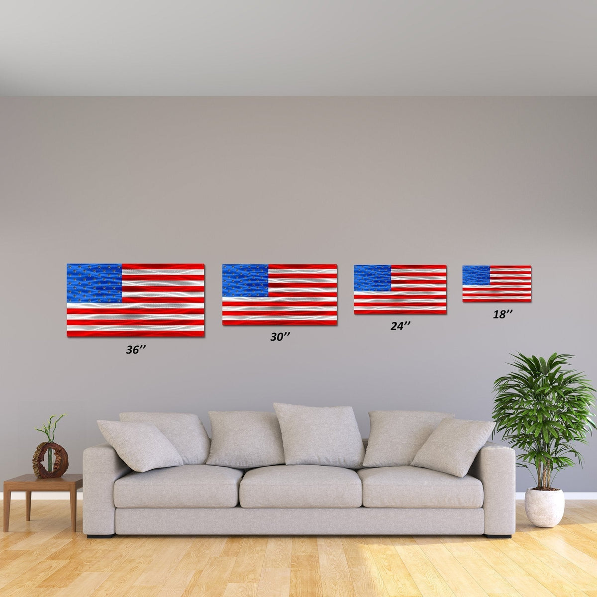 Metal American Flag