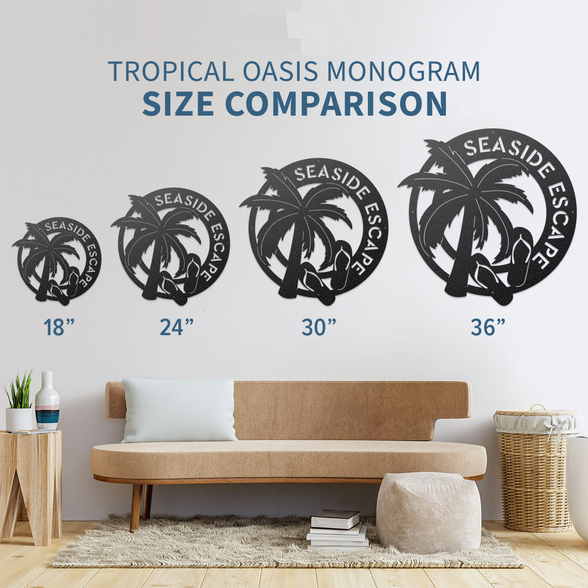 Tropical Oasis Beach Monogram