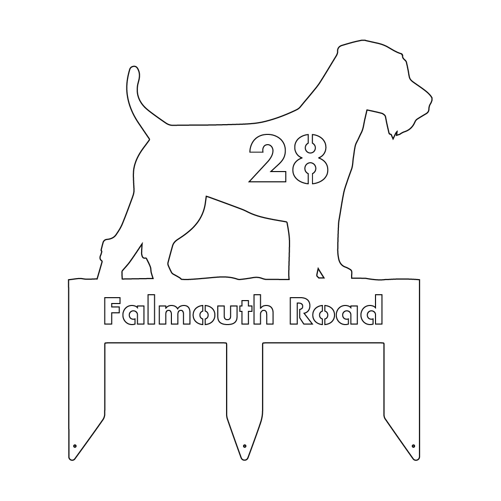 Welsh Terrier dog address stake