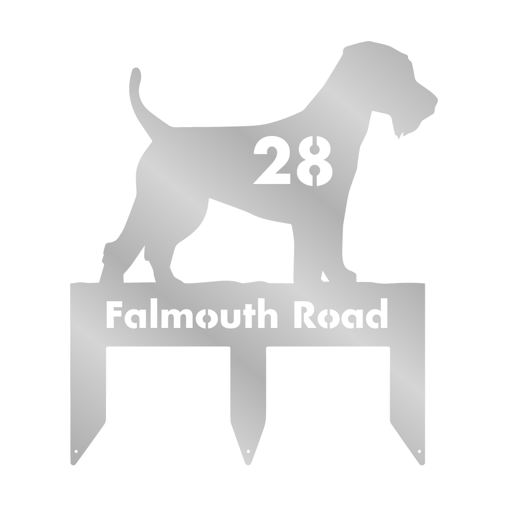 Welsh Terrier dog address stake